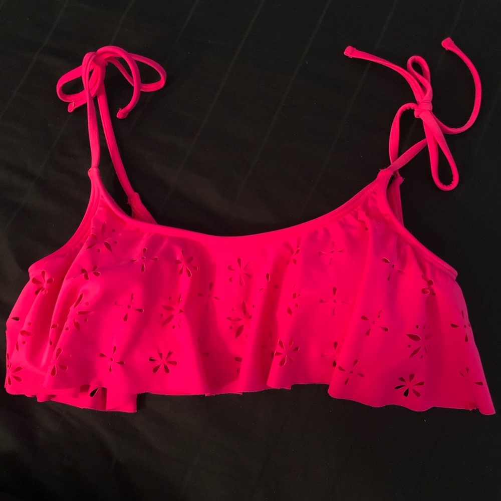 Pink Flowy Bikini Top